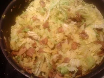 Wirsing mit Hähnchen und Salzkartoffeln - Rezept - Bild Nr. 6