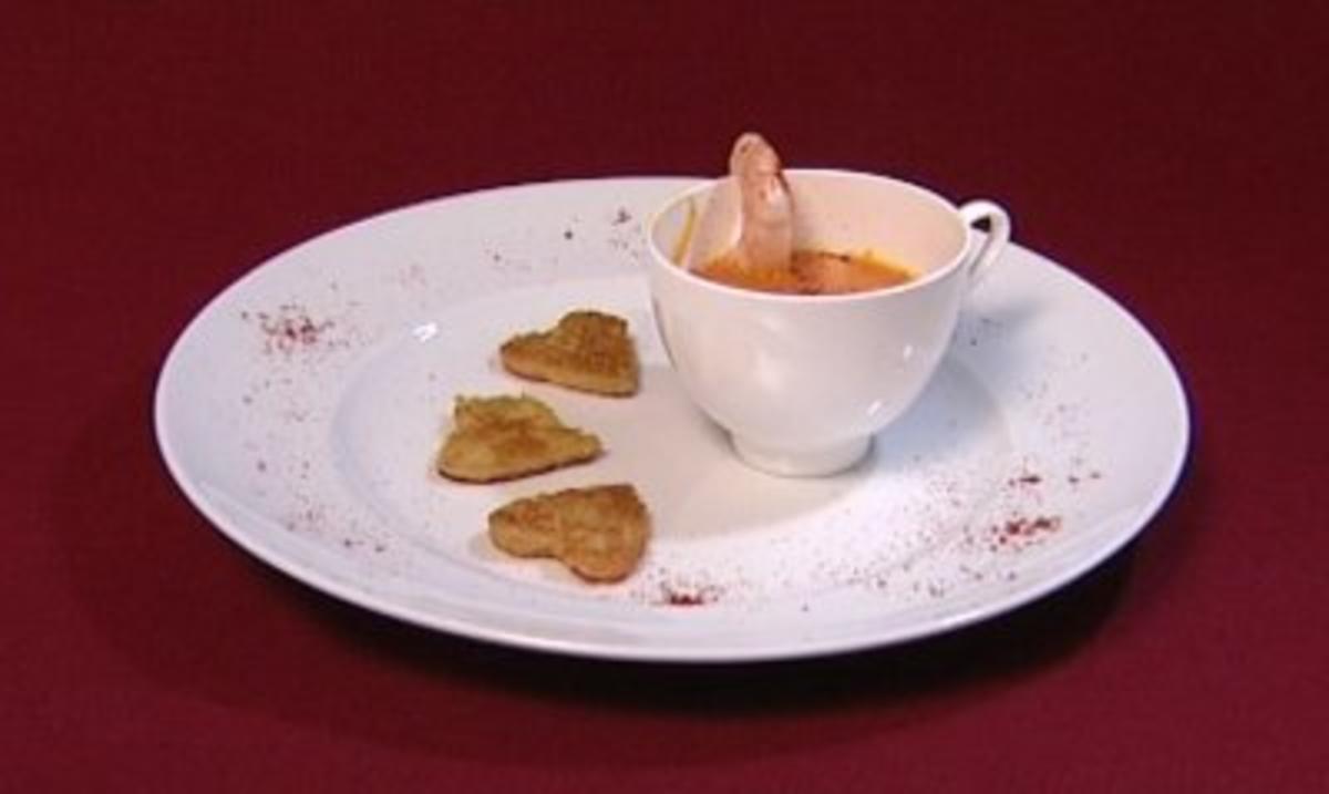 Kürbis–Red-Curry–Suppe mit Crevetten (Florian Simbeck) - Rezept