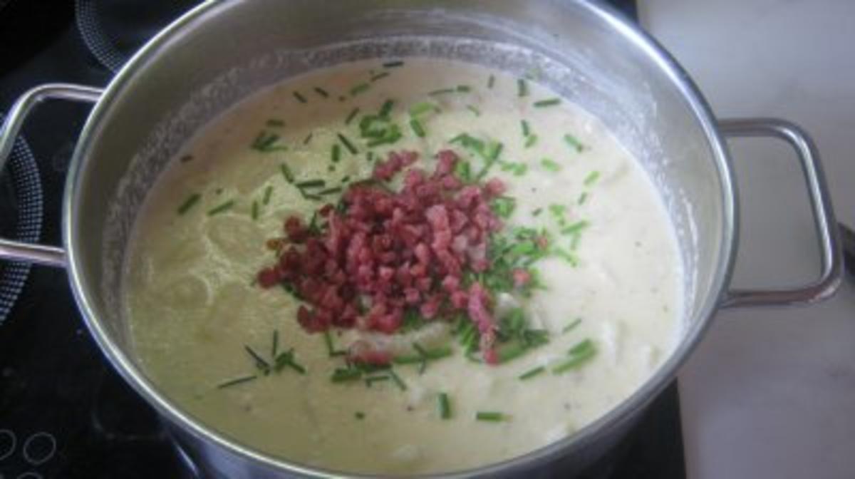 Feine Kartoffelcremesuppe mit Schinken - Rezept - Bild Nr. 2