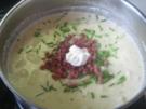 Feine Kartoffelcremesuppe mit Schinken - Rezept