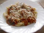 Nudeln mit schneller Soße - Rezept