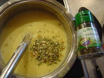 Rezept: Hähnchenbrustfilet exotisch --- mit Mango-Ananas-Sauce und Porree überbacken Bild Nr. 7 Hähnchenbrustfilet exotisch --- mit Mango-Ananas-Sauce und Porree überbacken - Rezept - Bild Nr. 7