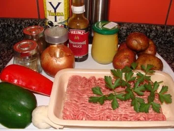 Fleisch : -Pikanter Hackfleisch-Kartoffelkuchen- - Rezept - Bild Nr. 4