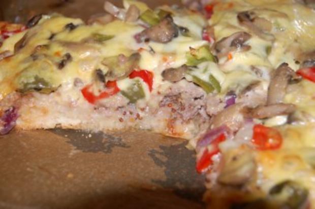 Hackfleischpizza mit Pizzateig von Mondamin und Champion - Rezept mit ...