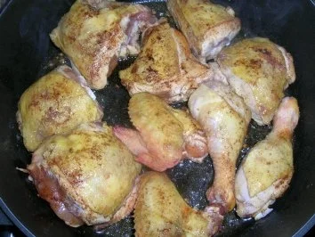 Maispoularde in Thymian-Wermutsauce an Kartoffelrisotto - Rezept - Bild Nr. 7