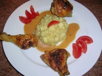 Maispoularde in Thymian-Wermutsauce an Kartoffelrisotto - Rezept - Bild Nr. 3