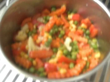 Bratkartoffeln mit Majoran  Buttergemüse und - Rezept - Bild Nr. 3