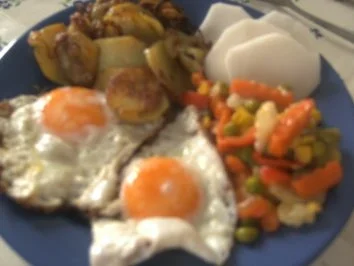 Bratkartoffeln mit Majoran  Buttergemüse und - Rezept - Bild Nr. 9