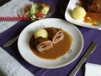 Rinderrouladen mit getrockneten Pflaumen - Rezept