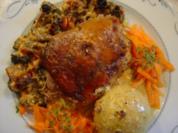 Putenoberkeule im Broccolie-Möhrenbett - Rezept