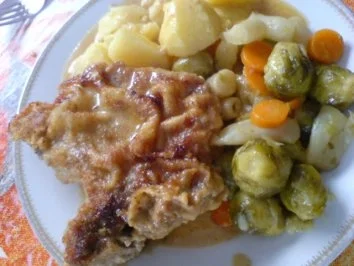 Schweinekotelett in Rahmsoße - Rezept