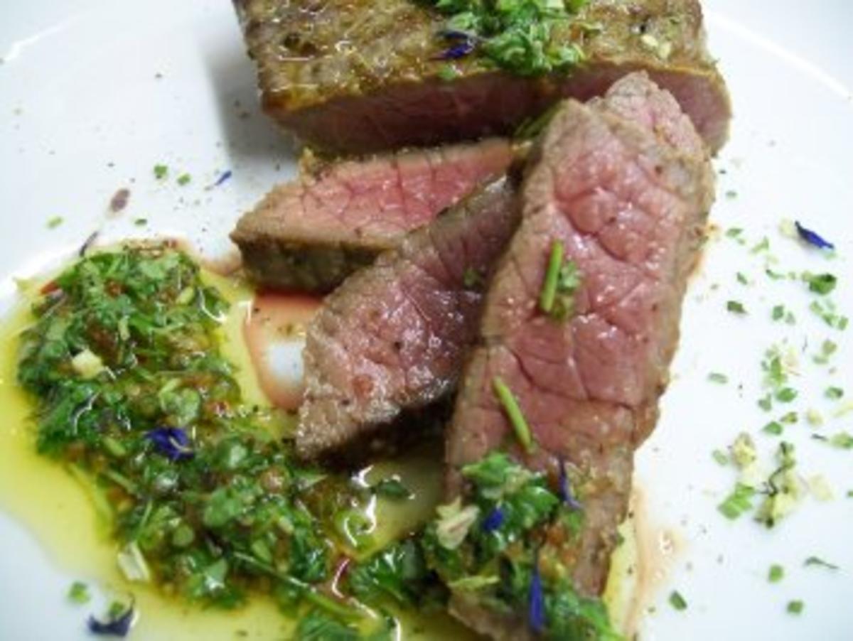 Bilder für Steaks aus der Unterschale mit Chimichurri - Rezept