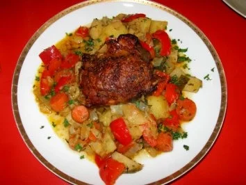 Rezept: Hähnchenschenkel-Catalanische Art Bild Nr. 2 Hähnchenschenkel-Catalanische Art - Rezept - Bild Nr. 2