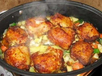 Rezept: Hähnchenschenkel-Catalanische Art Bild Nr. 7 Hähnchenschenkel-Catalanische Art - Rezept - Bild Nr. 7