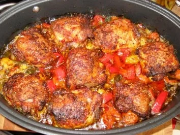 Rezept: Hähnchenschenkel-Catalanische Art Bild Nr. 10 Hähnchenschenkel-Catalanische Art - Rezept - Bild Nr. 10