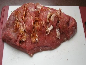 Rezept: Schweinebraten mit cremige Sahne Sauce. Bild Nr. 3 Schweinebraten mit cremige Sahne Sauce. - Rezept - Bild Nr. 3