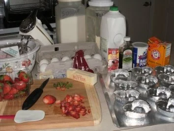 Muffin-Valentine Erdbeeren Kuchen  - Sehr schoen fuer Valentine - Rezept - Bild Nr. 2