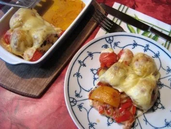 Kasslerpfännchen mit Aprikosen - Rezept