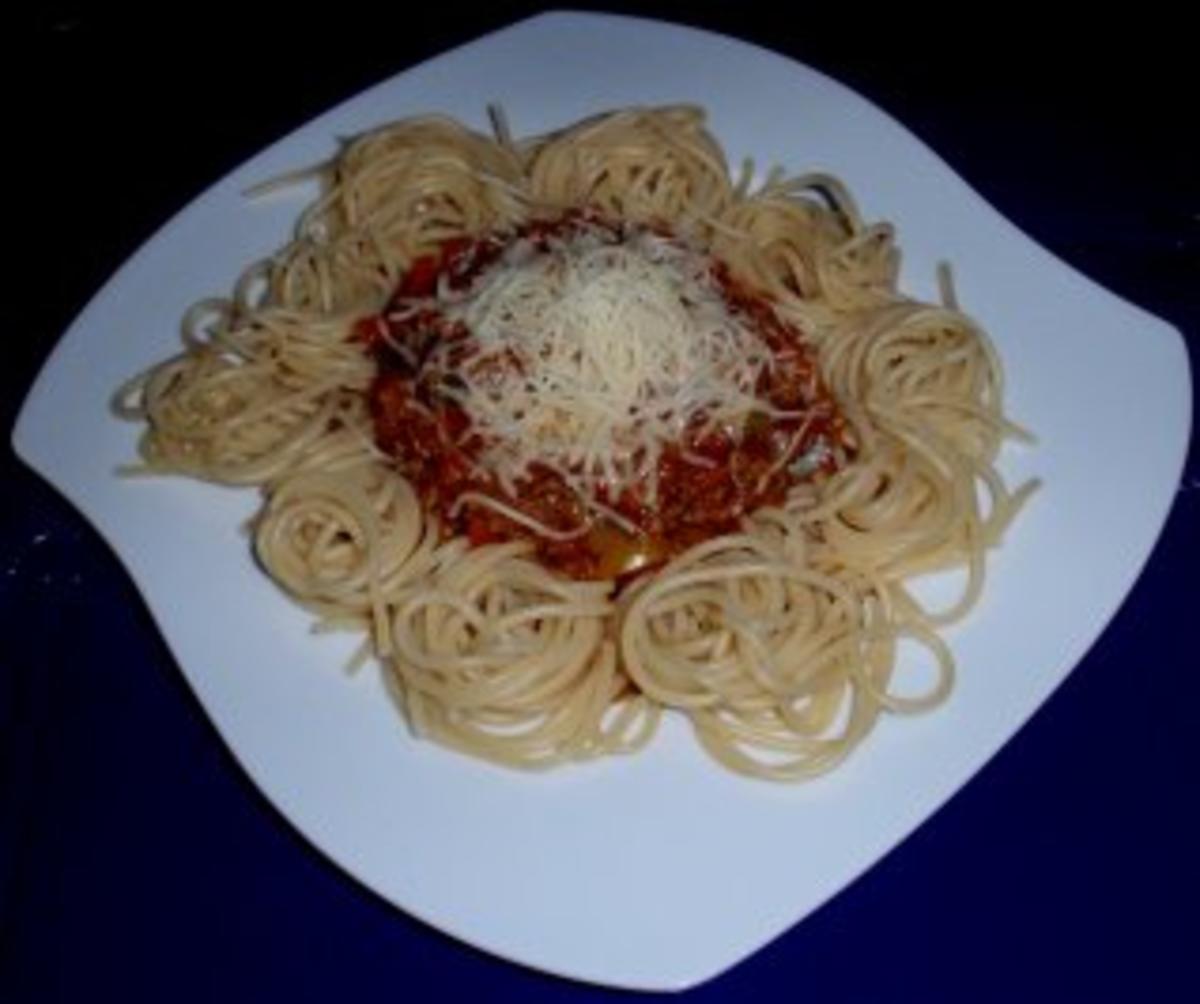 Gemüse-Hackfleisch-Pasta mit Spaghetti - Rezept