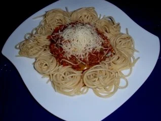 Rezept: Gemüse-Hackfleisch-Pasta mit Spaghetti Gemüse-Hackfleisch-Pasta mit Spaghetti - Rezept