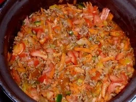 Rezept: Gemüse-Hackfleisch-Pasta mit Spaghetti Bild Nr. 4 Gemüse-Hackfleisch-Pasta mit Spaghetti - Rezept - Bild Nr. 4