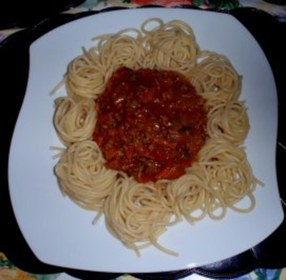 Gemüse-Hackfleisch-Pasta mit Spaghetti - Rezept - Bild Nr. 6