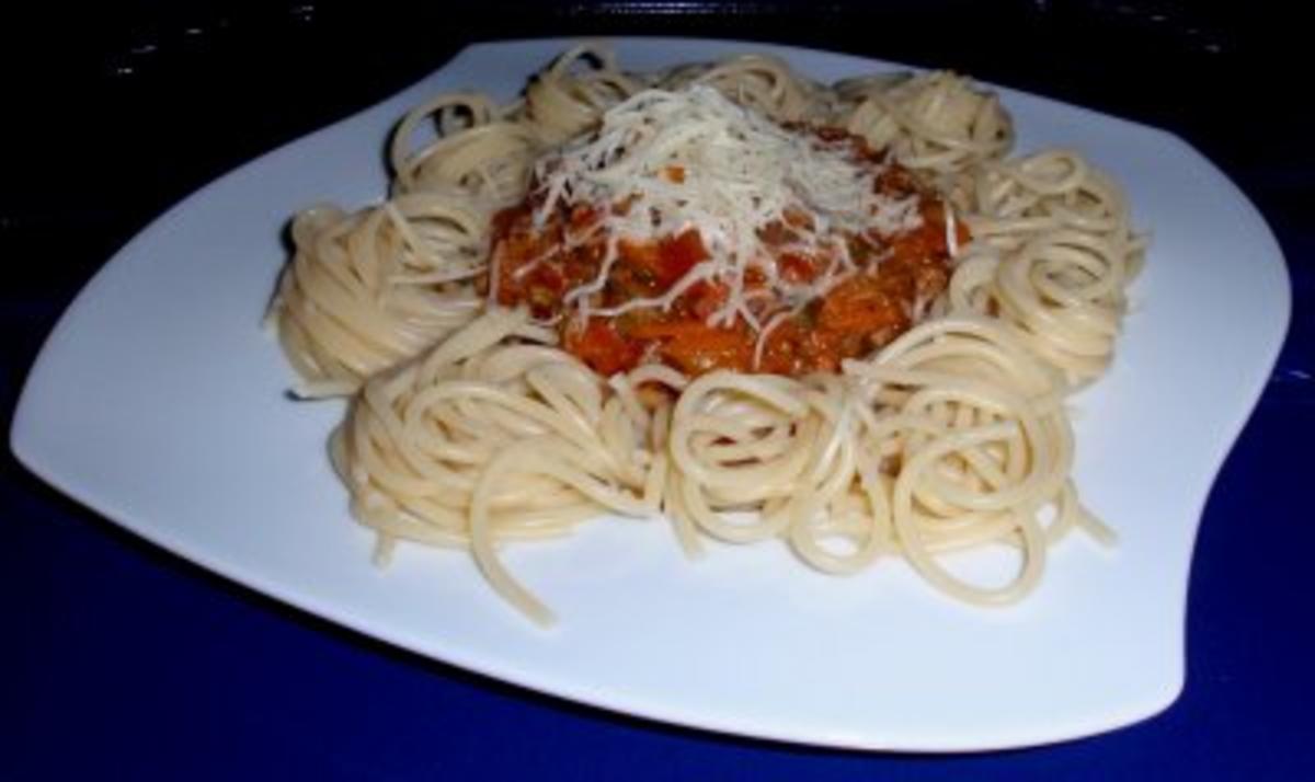 Gemüse-Hackfleisch-Pasta mit Spaghetti - Rezept - Bild Nr. 7