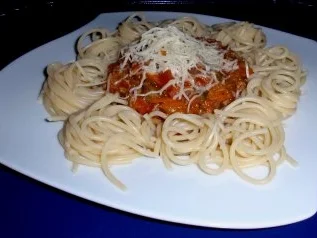 Rezept: Gemüse-Hackfleisch-Pasta mit Spaghetti Bild Nr. 7 Gemüse-Hackfleisch-Pasta mit Spaghetti - Rezept - Bild Nr. 7