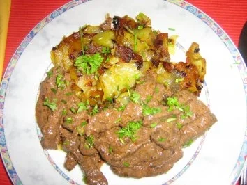 Röschele mit Bratkartoffeln ( Brägele) - Rezept - Bild Nr. 7