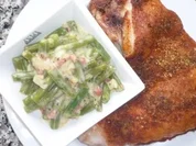 Gegrillter Putenflügel mit Speckböhnchen - Rezept