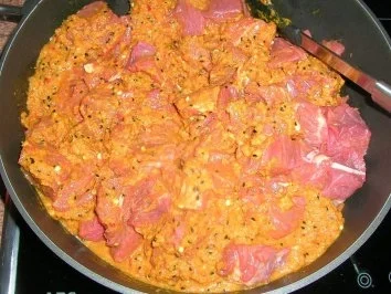 Indonesischer Schmortopf an Wildreis mit in Sesam geschwenkten großen langen Bohnen (Hauptgang zum G.... Menü - Rezept - Bild Nr. 5