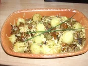 Knödel-Auflauf m Pilzrahm - Rezept