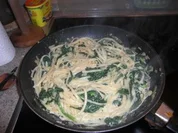 Nudeln mit Spinat-Soße - Rezept
