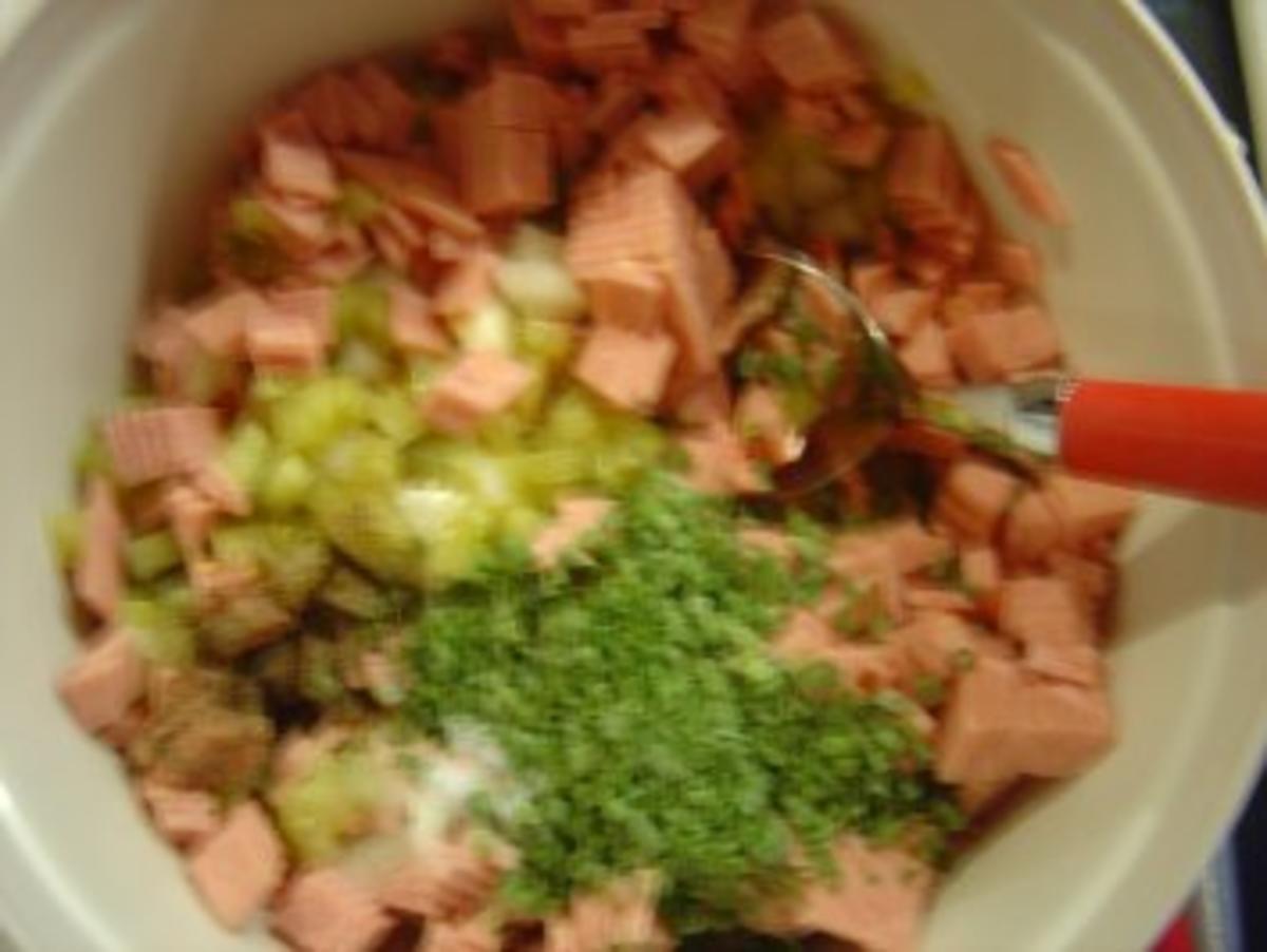 Kartoffel-Wurst-Salat ohne Mayonnaise - Rezept - Bild Nr. 4