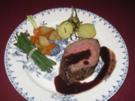 Balsamico-Rinderfilet mit Rosmarinkartoffeln und kandiertem Gemüse - Rezept