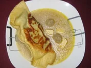 Gebratene Maultaschen in einer deftigen Gemüsebrühe - Rezept