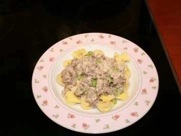 Tortellini mit Hack-Käse-Sosse - Rezept - Bild Nr. 4
