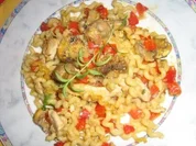 Gratinierte Hähnchen-Nudeln - Rezept