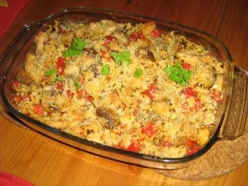 Rezept: Gratinierte Hähnchen-Nudeln Bild Nr. 2 Gratinierte Hähnchen-Nudeln - Rezept - Bild Nr. 2