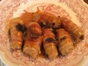 Röllchen mit Pflaumen - Rezept