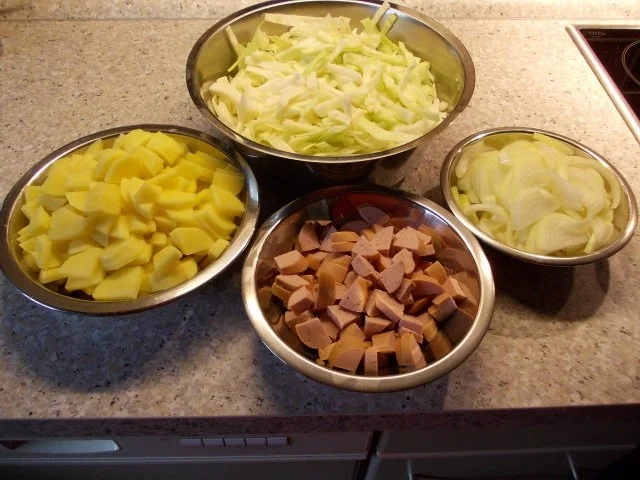 Kartoffel-Kraut-Auflauf mit Fleischwurst - Rezept - Bild Nr. 3