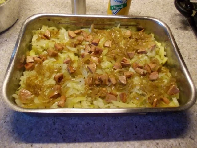 Kartoffel-Kraut-Auflauf mit Fleischwurst - Rezept - Bild Nr. 5