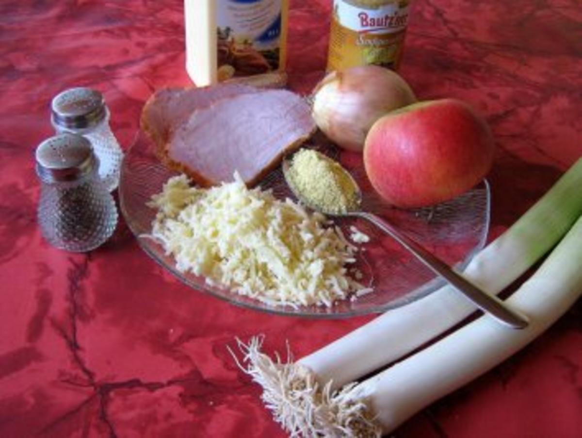 Kasslerpfännchen mit Lauch und Apfel - Rezept - Bild Nr. 2