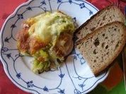 Kasslerpfännchen mit Lauch und Apfel - Rezept