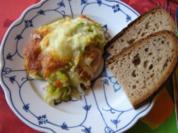 Kasslerpfännchen mit Lauch und Apfel - Rezept