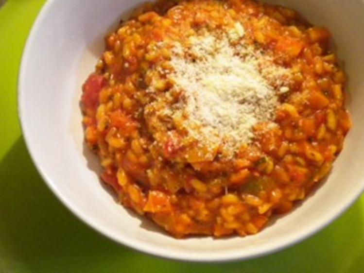 Tomatenrisotto mit Pesto Rosso - Rezept mit Bild - kochbar.de