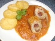 Schnitzelröllchen " mediteran " - Rezept