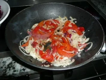 HAUPTGERICHT/FLEISCH:Hackfleischpfanne mit Rotkohl - Rezept - Bild Nr. 4