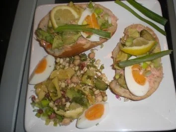 Lachssandwich extra üppig - Rezept