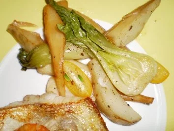 Gemüse und Frucht aus der Pfanne - Rezept